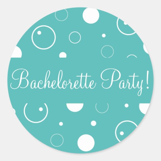 Bachelorette Party Bubbles Envelop Sticker Seal (Voorkant)