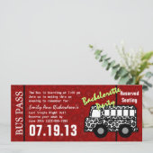 Bachelorette Party Bus Pass Kaart (Staand voorkant)