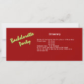 Bachelorette Party Bus Pass Kaart (Achterkant)