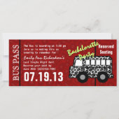 Bachelorette Party Bus Pass Kaart (Voorkant)