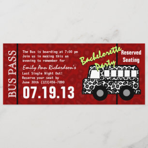 Bachelorette Party Bus Pass Kaart