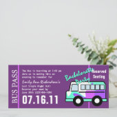Bachelorette Party Bus Pass Kaart (Staand voorkant)
