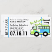 Bachelorette Party Bus Pass Kaart (Voorkant / Achterkant)