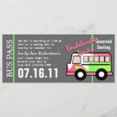 Bachelorette Party Bus Pass Programmakaart (Voorkant)