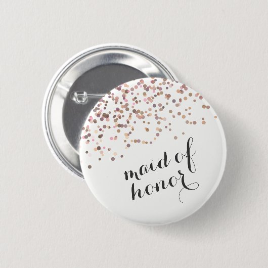 Bachelorette Party Button Maid of Honor Confetti (Voorkant /achterkant)