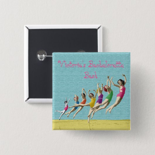 Bachelorette Party Buttonnen Vierkante Button 5,1 Cm (Voorkant /achterkant)