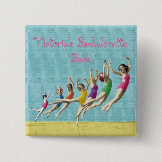 Bachelorette Party Buttonnen Vierkante Button 5,1 Cm (Voorkant)