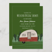 Bachelorette Party Camper Mountains Weekend Green Kaart (Voorkant / Achterkant)