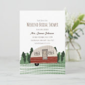 Bachelorette Party Camper Mountains Weekend Kaart (Staand voorkant)