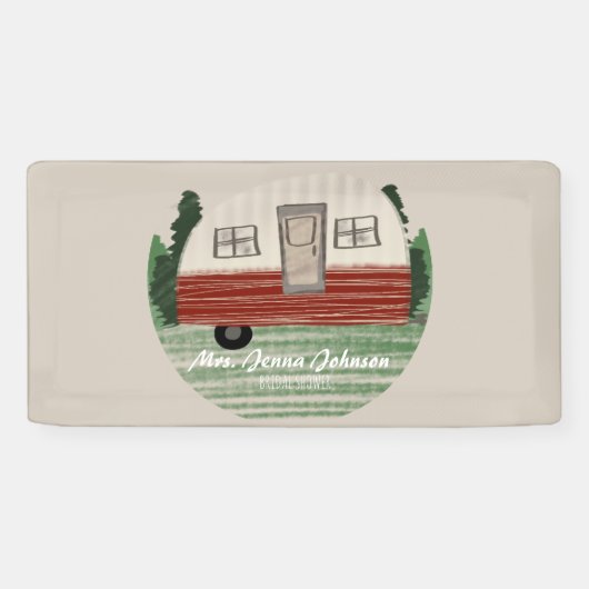 Bachelorette Party Camper Mountains Weekend Spandoek (Horizontaal)