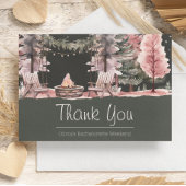 Bachelorette Party Camping Weekend Bedankkaart