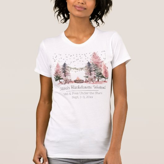 Bachelorette Party Camping Weekend T-shirt (Voorkant)
