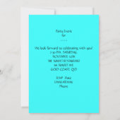 Bachelorette Party Champagne blauwgroen blauw Kaart (Achterkant)