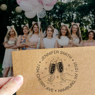 Bachelorette Party Cheers Champagne Zelfinktende Stempel