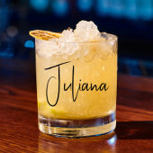 Bachelorette Party Chique Script Bruiloft Whisky Glas