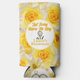 Bachelorette Party Citroen Geel Gepersonaliseerd Seltzer Blikjeskoeler