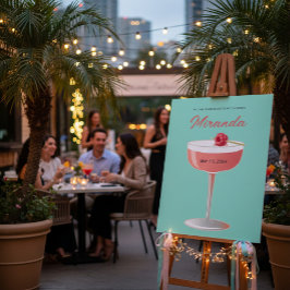 Bachelorette Party Cocktail Welcome Sign Acryl Bord