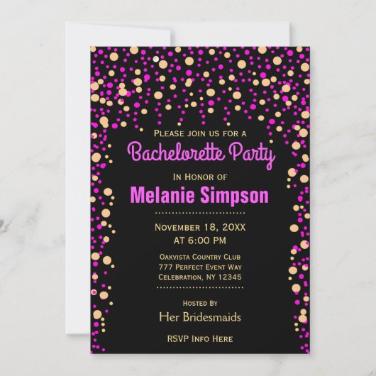 Bachelorette Party | CONFETTI Kaart (Voorkant)