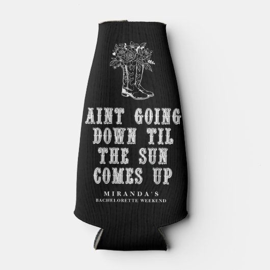 Bachelorette Party Country Cowgirl Gezegde Flesjeskoeler (Voorkant)