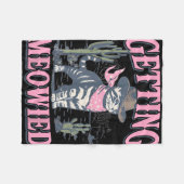 Bachelorette Party Cowgirl Krijgt Meowied Kat Brui Fleece Deken (Voorkant (Horizontaal))