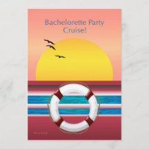 Bachelorette Party Cruise Invite - Sunset Design
