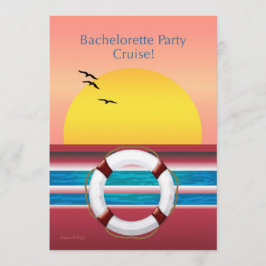 Bachelorette Party Cruise Invite - Sunset Design Kaart