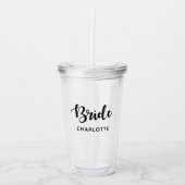 Bachelorette Party Custom Bride Naam Acryl Drinkbeker (Voorkant)