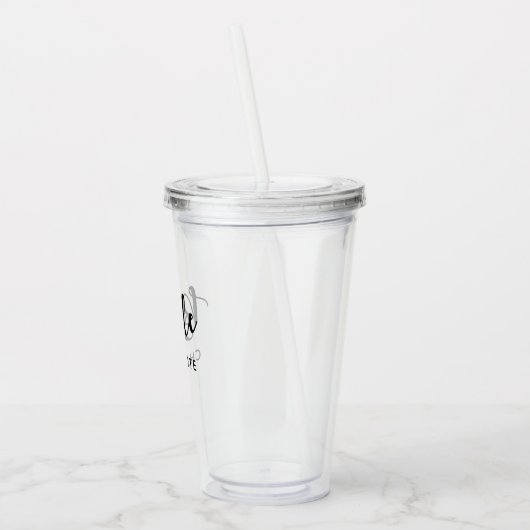 Bachelorette Party Custom Bride Naam Acryl Drinkbeker (Links)