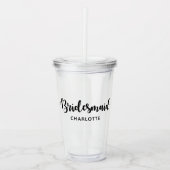 Bachelorette Party Custom Bridesmaid Name Acryl Drinkbeker (Voorkant)