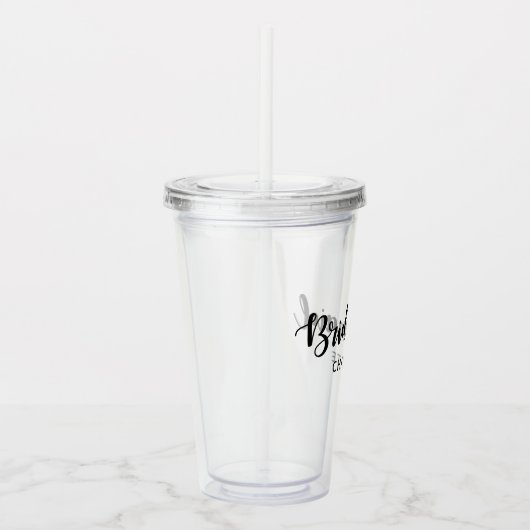 Bachelorette Party Custom Bridesmaid Name Acryl Drinkbeker (Rechts)