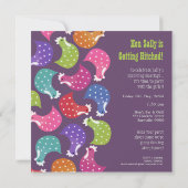 Bachelorette Party Cute Chicken Hens Night Invite Kaart (Achterkant)