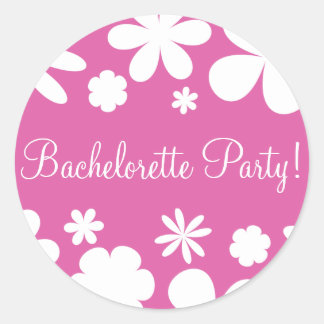 Bachelorette Party Daisy Chain Envelope Seal Ronde Sticker