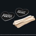 BACHELORETTE PARTY DECOR modern minimaal eenvoudig Handwaaier<br><div class="desc">door kat massard >>> kat@simplysweetPAPERIE.com <<< Geweldige en unieke party decor voor de Bride-to-be's BACHELORETTE PARTY Setup als een sjabloon is het eenvoudig voor u om uw eigen gegevens toe te voegen, of druk op de knop aanpassen en u kunt tekst, lettertypen, maten etc. toevoegen of wijzigen TIP:: 1. Als...</div>