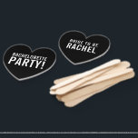 BACHELORETTE PARTY DECOR modern minimaal eenvoudig Handwaaier<br><div class="desc">door kat massard >>> kat@simplysweetPAPERIE.com <<< Geweldige en unieke party decor voor de Bride-to-be's BACHELORETTE PARTY Setup als een sjabloon is het eenvoudig voor u om uw eigen gegevens toe te voegen, of druk op de knop aanpassen en u kunt tekst, lettertypen, maten etc. toevoegen of wijzigen TIP:: 1. Als...</div>