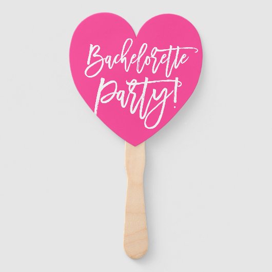 BACHELORETTE PARTY DECOR moderne hand geletterd ro Handwaaier (Voorkant)