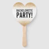 BACHELORETTE PARTY DECOR moderne minimale glitter Handwaaier (Voorkant)