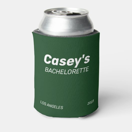 Bachelorette Party Decoration. Trendy Bride. Blikjeskoeler (Blikje Achterkant)