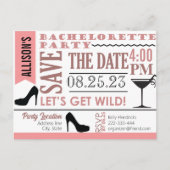 Bachelorette party design Invitation Briefkaart (Voorkant)