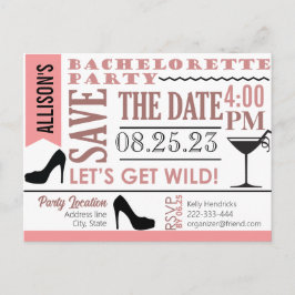 Bachelorette party design Invitation Briefkaart