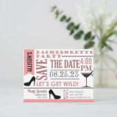 Bachelorette party design Invitation Briefkaart (Staand voorkant)