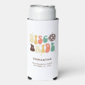 Bachelorette Party Disco Bride Name Retro Custom Seltzer Blikjeskoeler (Seltzer Voorkant)