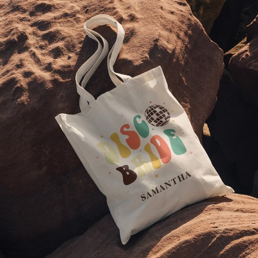 Bachelorette Party Disco Bride Persoonlijke naam Tote Bag