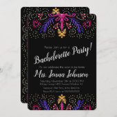 Bachelorette Party Dotted Floral Chic Kaart (Voorkant / Achterkant)