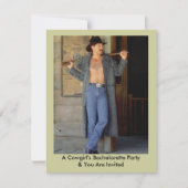 Bachelorette party Down Invitation Kaart (Voorkant)