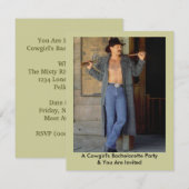 Bachelorette party Down Invitation Kaart (Voorkant / Achterkant)