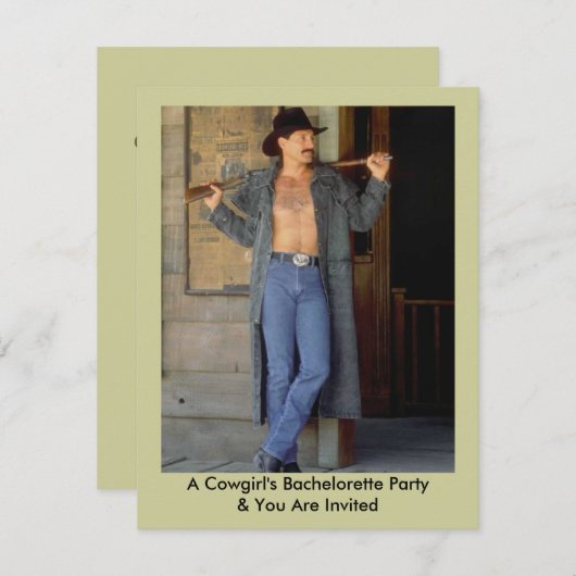 Bachelorette party Down Invitation Kaart (Voorkant / Achterkant)