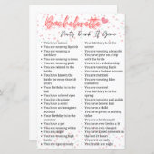 Bachelorette Party Drink bij game (Voorkant / Achterkant)