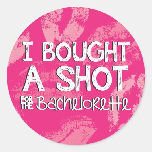 Bachelorette Party Drink Sticker (Voorkant)