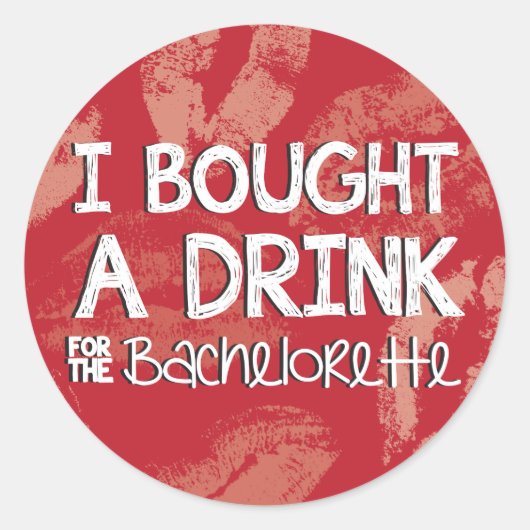 Bachelorette Party Drink Sticker (Voorkant)