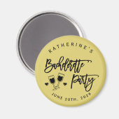 Bachelorette Party Eiland Citrus Geel Magneten (Voorkant / Achterkant)